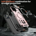 thumbnail image 4 of ELEHOLD Magnetic Case for iPhone 14, Military Grade Shockproof Rugged Case Built-in Metal Camera Cover with Stand,Rosegold, 4 of 6