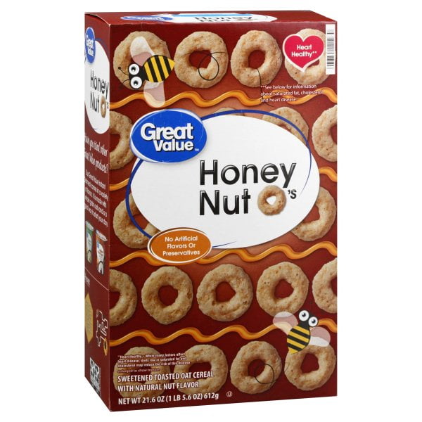 Great Value Honey Nut O’s Oat Cereal, 21.6 oz