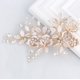 thumbnail image 1 of Pinza para el pelo de boda ligera con diamantes de imitación para novia, pinza para el pelo, tocado de clip de flores hecho a mano para mujer JFHHH pequeña, 1 of 1