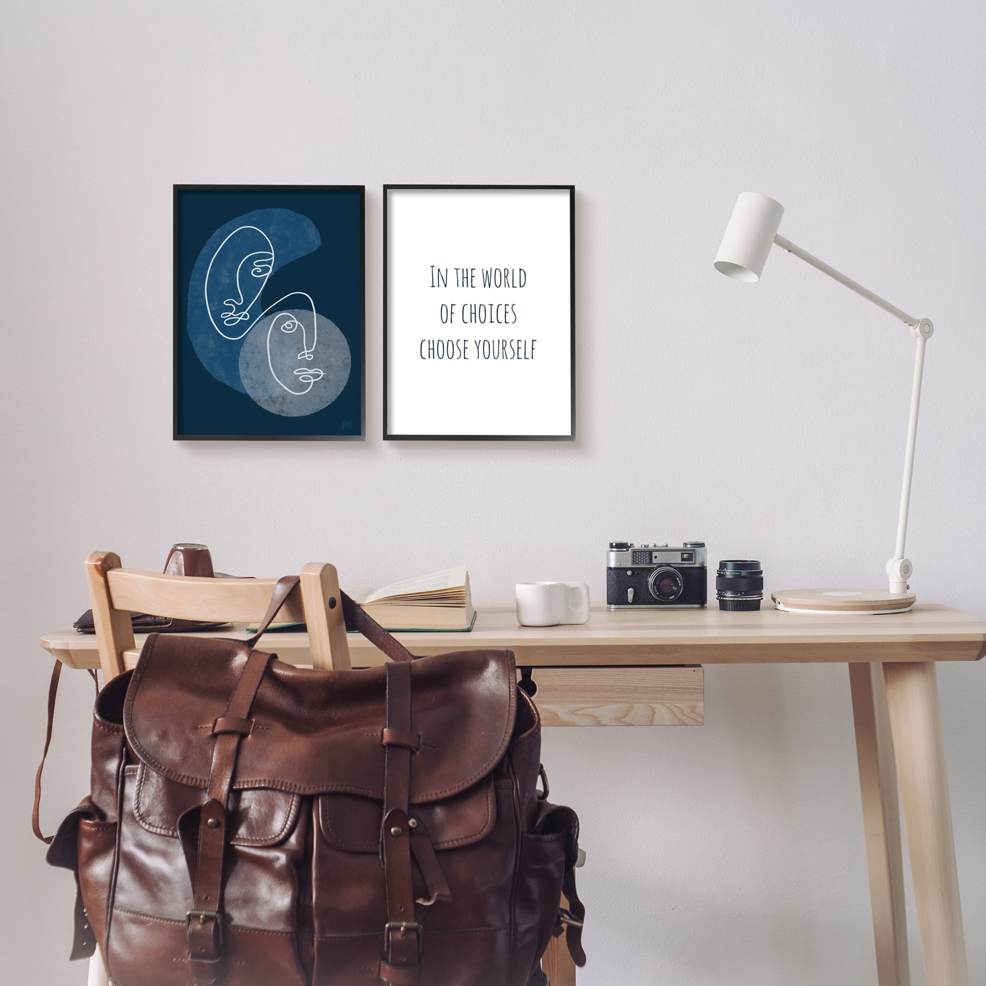 Stupell Indtries In The World Choose Yourself Phrase Two Faces,24 x 30,Design by Birch&Ink