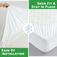 thumbnail image 3 of Gogreen Waterproof Mattress Protector King Size, 100% Microfiber Fitted Sheet, Cooling Terry Fabric Bed Cover, 16" Deep Pocket Breathable, 3 of 9