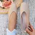 thumbnail image 4 of Plus Size Wide Width Round Toe Rhinestone Women's Casual & Dress Shoes Comfortable Office Work Daily Wear Spring Summer Khaki 8.5, 4 of 9