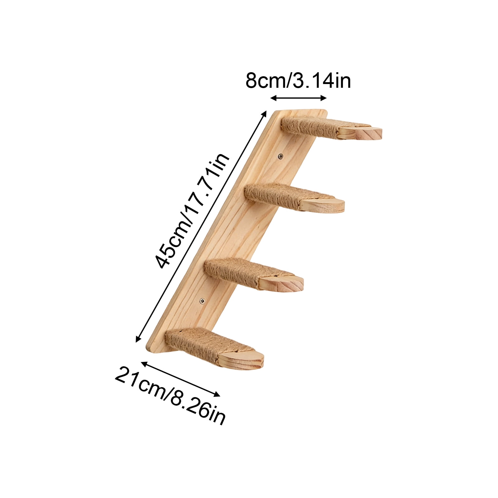 1Pc Wall-Mounted Wooden Cat Tree With Canvas Cat Bed, Jute Scratching Post & Cat Jump Platform For Cats - Wall-Mounted Cat Climbing Frame For Indoor Use, Ideal For Cats To Play,