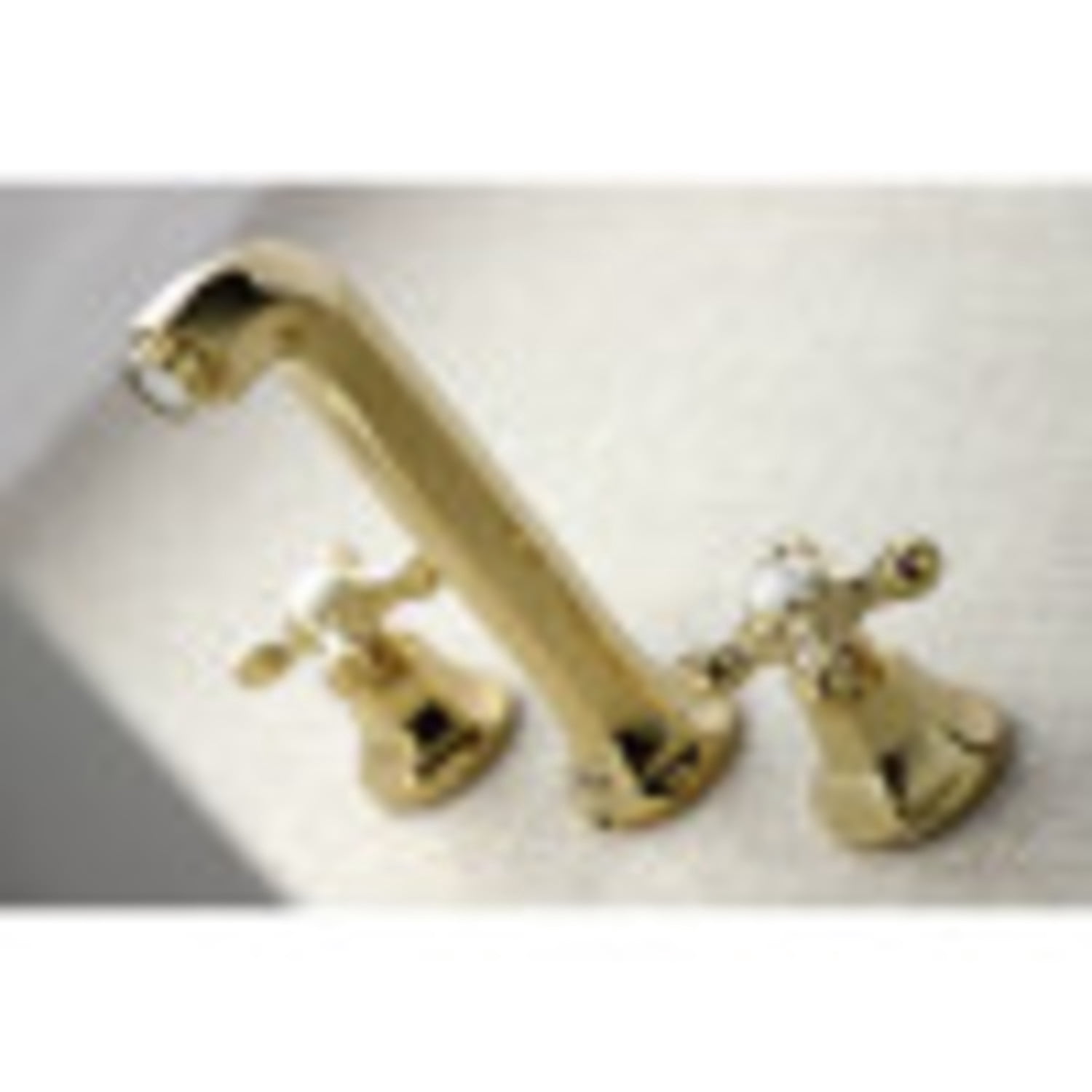 Kingston Brass KS4122AX Metropolitan 2-Handle Wall Mount Bathroom Faucet, Polished Brass