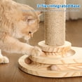 thumbnail image 3 of Made4Pets Beige Natural Sisal Cat Scratching Post with Grooming for Kittens, 3 of 9