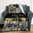 thumbnail image 3 of Custom Throw Blanket for Dad with Photo Personalized Happy Fathers Day Blankets with Pictures Customized Blanket for Dad Grandpa on Fathers day Halloween Christmas New Year Blankets, 3 of 6