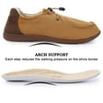 thumbnail image 4 of Men's Casual Shoes, Slippers for Men, Warm Loafer with Arch Support, Adjust Moccasins, Walking Shoe Outdoor Size 13, Camel, 4 of 7