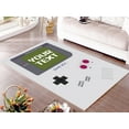thumbnail image 2 of Sneaker Print Area Rug, Rectangular, (19''x27'')=50x70cm, Black, Medium Pile, Non Slip Base, Indoor, Modern, High-traffic areas (indoor), 2 of 7