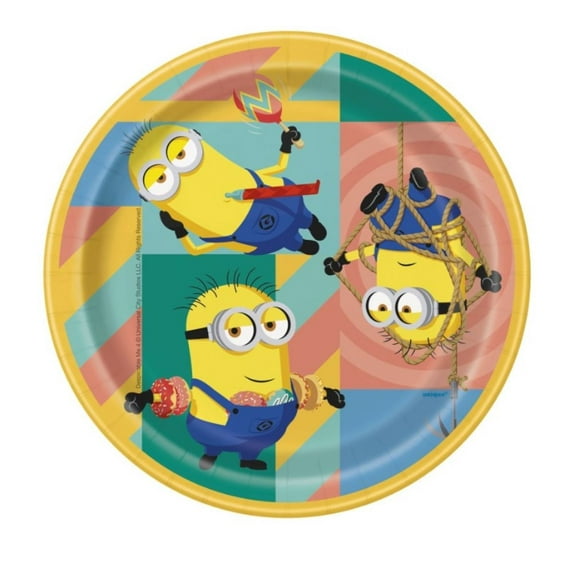 Despicable Me 8 ct 7" Dessert Cake Plates Cute Minions