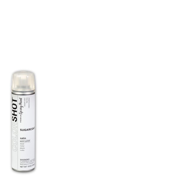 COLORSHOT Premium Satin Sugarcoat It Spray Paint 10 oz. White