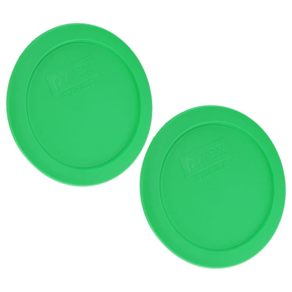 Pyrex 7200-PC 2-Cup Bright Green BPA-Free Plastic Lid (2-Pack) - Made in USA