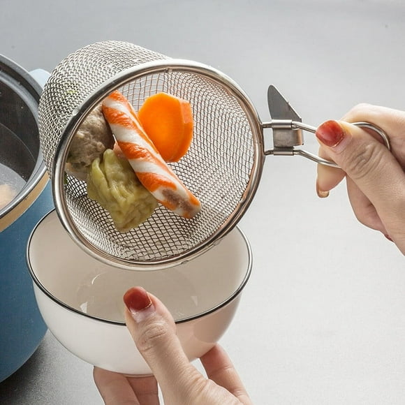 Boovnll Artificial Flowers, Stainless Steel Mesh Slotted Spoon Filter Basket Kitchen Supplies Cooking Malatang Soup Powder Noodles Hot Pot Fishing Hedge, Artificial Flowers for Decoration