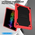 thumbnail image 4 of SOATUTO for YQSAVIOR Tab CP10 10.1" Coopers Tab CP10 / Hottablet hot CP10 Heavy Duty Case with Tempered Glass Screen Protector Built in Shoulder Strap Kickstand Hybrid Armor - Red+Black/2 Pcs, 4 of 6