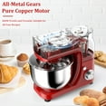 thumbnail image 4 of LINKChef Stand Mixer, 5.3QT 800W 6+P Speeds with Whisk, Dough Hook and Beater (Red), 4 of 8