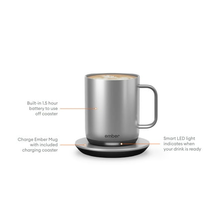 Ember - Temperature Control Smart Mug² - 10 oz - Stainless Steel