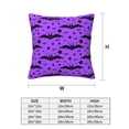 thumbnail image 3 of Halloween Throw Pillow Covers, halloween bat elements Square Pillow Cases with Invisible Zipper for Halloween Decorations, Farmhouse Halloween Decor 16x16, 3 of 7