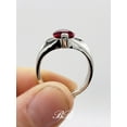 thumbnail image 3 of 8x6mm - 10x8mm Mens Oval Cut Ring, Lab Created Red Ruby, Sterling Silver,, 3 of 5
