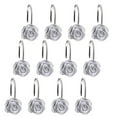 thumbnail image 3 of Rose Shower Curtain Hooks Curtain Hooks Shower Curtain Hanging Rings Hardware Accessories Decorative Hooks, Xinsrenus Under $5! Rose Shower Curtain Hooks Curtain, 3 of 6