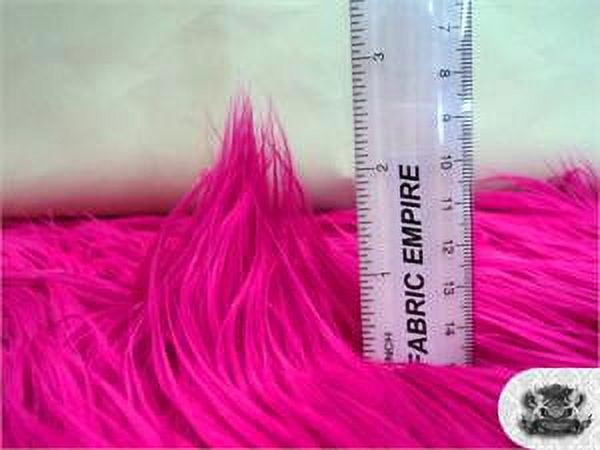 Faux Fake Fur Mongolian Fabric Sold by the Yard (FUCHSIA)