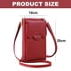 thumbnail image 2 of Bolso para teléfono móvil de PU de gran capacidad, bolso con cremallera para colgar al hombro, bolso de mano largo multifuncional, 2 of 5