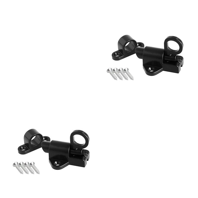 Scienceny Hot Xd-Aluminium Legering Beveiliging Automatische Venster Gate Lock Voorjaar Bounce Deur Klink Black Silver negro 2piezas