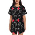 thumbnail image 1 of Vsdgher Ensemble de Pyjamas pour Femmes 2 Pcs Manches Courtes, Ensemble de Pyjamas Doux d'Été Décontracté, 2 Pcs Pj-Grand, 1 of 6