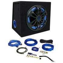 Rockville RVB12.1A 12 Inch 500W Powered Car Subwoofer Sub Enclosure Box Amp Kit
