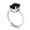 thumbnail image 2 of Solitaire Engagement Ring for Women - 2.5ct Natural Onyx in 14K White Gold Promise Ring, 2 of 6