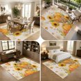 thumbnail image 5 of Area Rugs 5'x7', Thanksgiving Fall Carpet Runner Indoor Outdoor Rugs Home Decor Aesthetic, Rustic Orange Pumpkin Sunflowers Leaves Non Slip Mats Washable Accent Rug for Living Room Bedroom, 5 of 8
