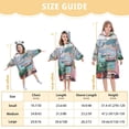 thumbnail image 4 of FORMRS Wearable Blanket Hoodie with Sleeves for Kids Cozy Flannel Sweatshirt, Pink Door, 4 of 7