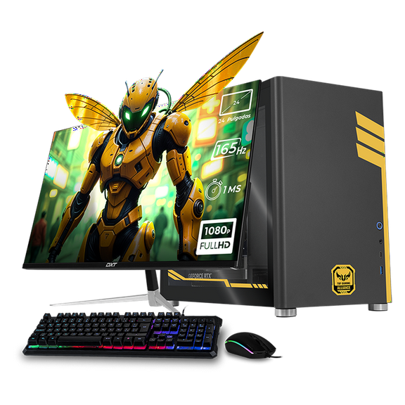 PC Gamer Completa Xtreme PC Gaming ASUS TUF NVIDIA GeForce RTX 5060 AMD Ryzen 5 5500 16GB SSD 1TB Monitor 24 165Hz WIFI W10 Grey gaming 1080p, estudios y multitarea