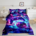 thumbnail image 2 of Castle Fairy Cyberpunk Gamepads Twin Comforter Sets,Sport Soccer Football Bedding Set, 2 of 8