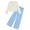 Solid Blue, variant on WESIDOM Girls Clothes Fashion Little Girl Clothes Dropped Shoulder Solid Long Sleeve Top+Pants 2Pcs Kids Clothing