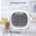 thumbnail image 5 of Ventilador de aire acondicionado portátil, ventilador enfriador portátil evaporativo, ventilador enfriador de espacio, ventilador de escritorio silencioso con recarga USB (blanco) Ormromra LRWJ795, 5 of 5