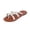 White, variant on Wensltd Casual Sandals for Women Crisscross Multi-Strap Flat Thong Slide Sandals Lightweight All Season Black