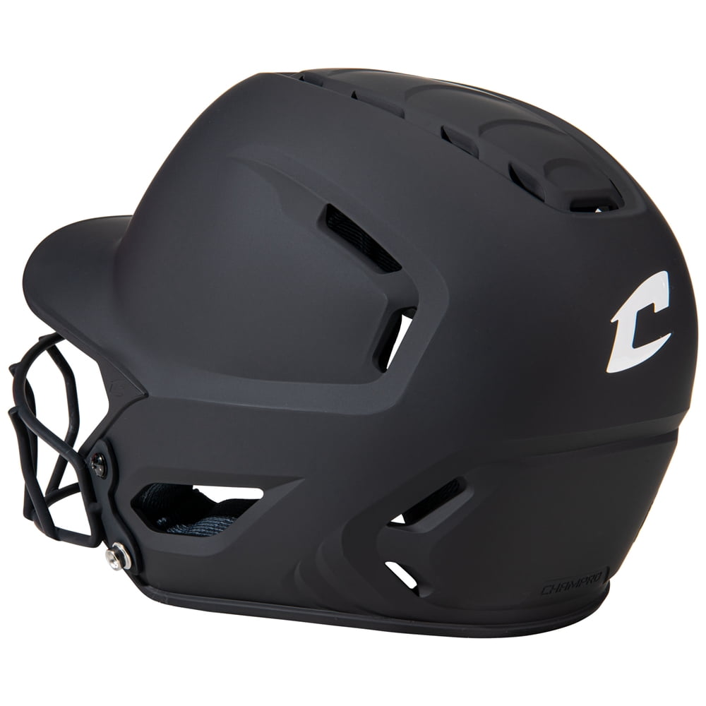 Champro HXE Fastpitch Softball Matte Batting Helmet, Large, Black