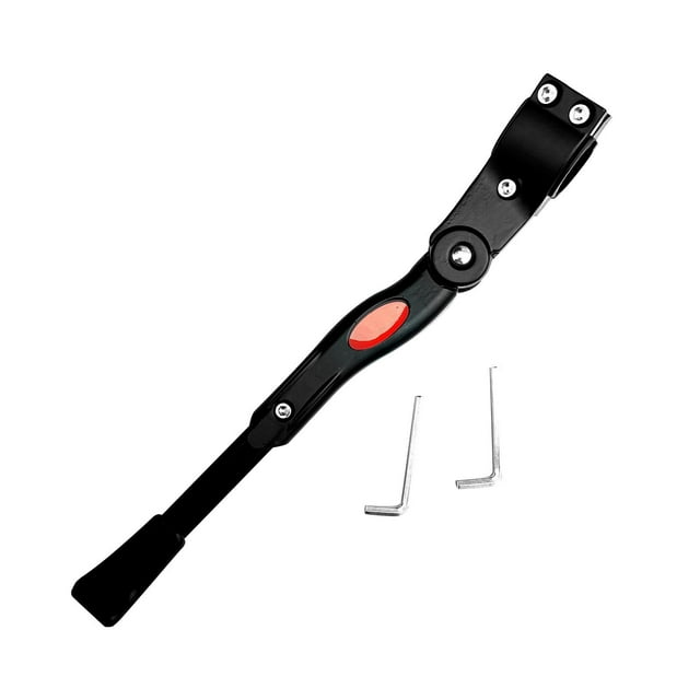 DYNWAVECA Bike Kickstand Bracket for 22~27" Bike, Practical, Sturdy, Universal, Adjustable Length, Rear Side Bikes Kick Stand Bike Parts Black