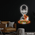thumbnail image 3 of Craftnamesign Alien Pizza Neon Sign, Pizza Restaurant Decor, Pizza Signs, 3 of 4