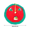 thumbnail image 2 of Fridja 35.4inch Christmas Tree Skirt Christmas Decoration 90cm Christmas Tree Skirt Christmas Tree Decoration Ornaments Red Santa Claus Apron, 2 of 3