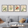 thumbnail image 2 of PixonSign Framed Wall Art, Vintage Colorful Wildflower Posters, Set of 4 Variety Floral Wall Decor Prints, Nature Flower Market Wall Décor for Living Room, Bedroom, Framhouse - 8"x10" Black, 2 of 5