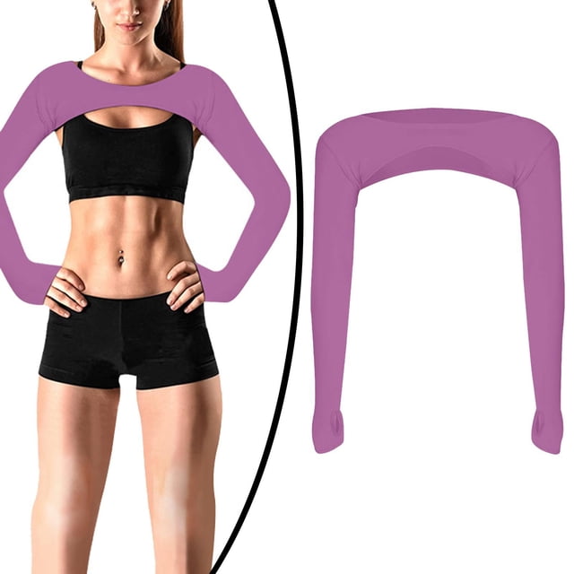 Mantón , encogimiento de hombros, mangas transpirables para brazos para mujeres y hombres, ciclismo de verano Púrpura claro rojo
