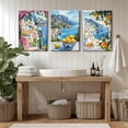 thumbnail image 4 of Italy Amalfi Coast Wall Art Posters Italian Travel City Canvas Wall Decor Italy Beach Landscape Art Pictures Vintage Amalfi Coast Painting for Bedroom Living Room Unframed, 4 of 6