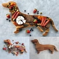 thumbnail image 1 of Tabla de cortar para cena con forma de perro salchicha, tabla de cortar de madera, bandeja de comida práctica para fiesta de Navidad, 1 of 5