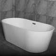 thumbnail image 3 of Woodbridge 67" Acrylic Freestanding Bathtub Contemporary Soaking Tub with Brushed Nickel Overflow and Drain, B-0013, 3 of 10