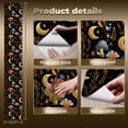 thumbnail image 3 of Magic Peel and Stick Wallpaper Gold Star Moon Mushroom Forest Black Wall Mural 17.7in x 9.8ft Self Adhesive Removable Wall Paper Renter Friendly Wallpaper for Kids Bedroom Living Room, 3 of 8