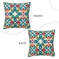 thumbnail image 3 of Square Throw Pillow Covers with Core, Moroccan Style Geometric Print Pillows for Sofa Beds, 16 x 16 inches Multicolor, 3 of 9