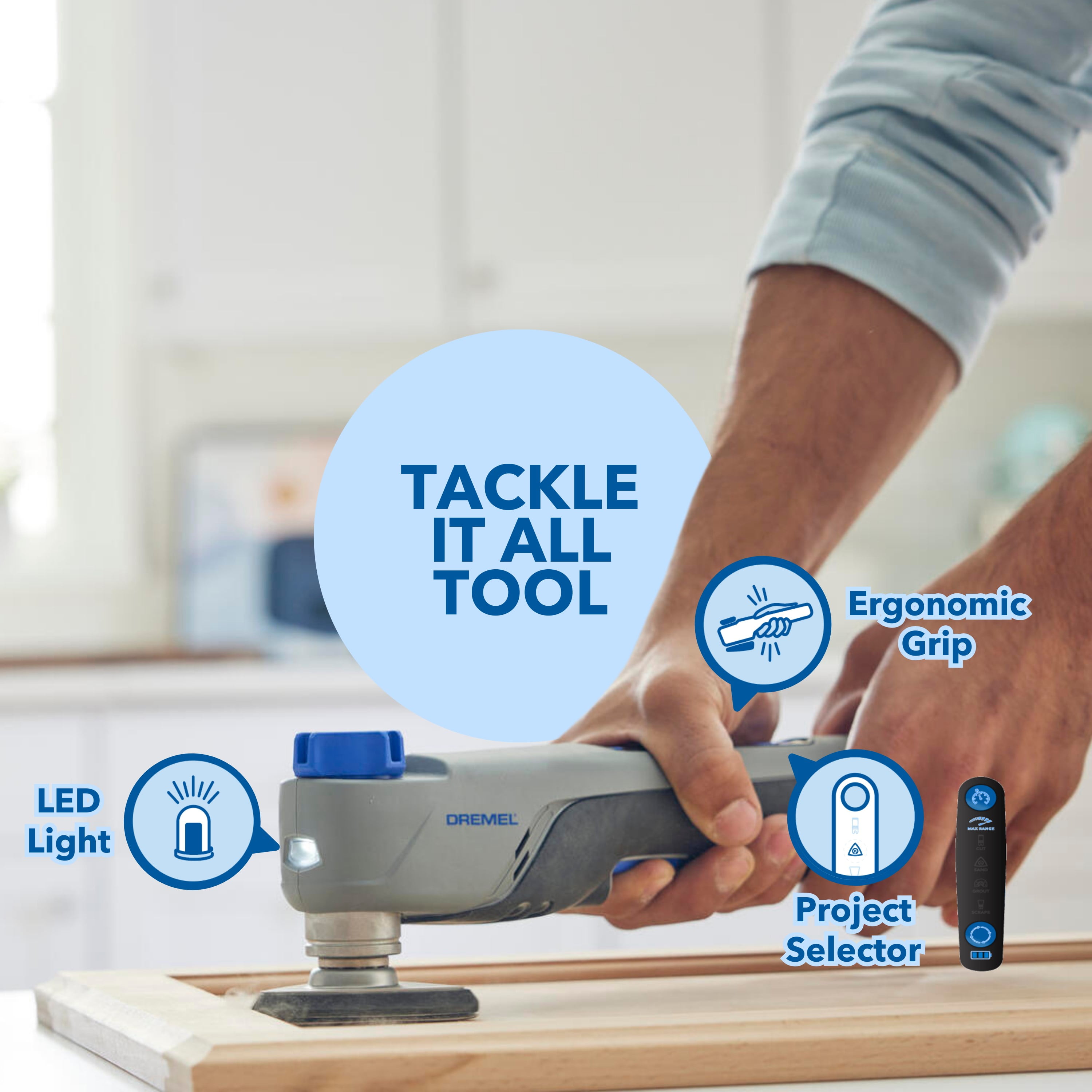 Dremel Blueprint 12V Brushless Oscillating Multi-Tool with Integrated Application Selector, MM12V-S1