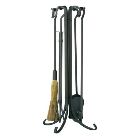 - Uniflame 5-Piece Iron Fireplace Tool Set - Crook Handles