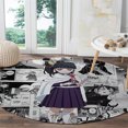 thumbnail image 4 of Kanao Tsuyuri Demon Slayer Round Carpet Anime Mix Manga Style Rug, 4 of 5