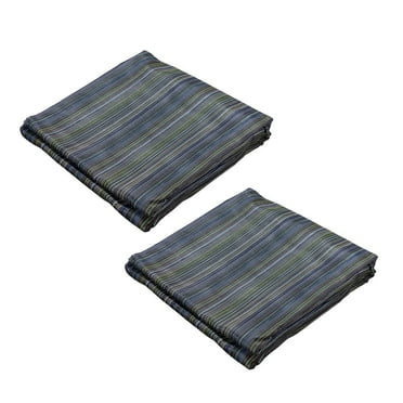 (2 Pack) 6'x8' 50% Shade Multi Color Mesh Tarp for Outdoor w/Grommets - 10 Oz Heavy Duty PVC Coated Mesh Tarps for Dump Truck, Rolloff Trucks - Mesh Shade Net Cloth for Sun, Plant, Patio